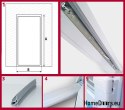 Exterior PVC shop doors 90/200 golden oak