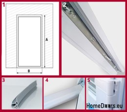Exterior PVC shop doors 90/210 walnut