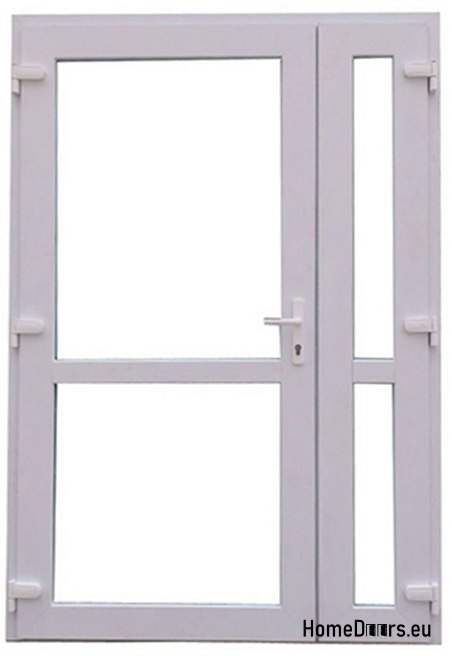 DRZWI ZEWNĘTRZNE PCV BIAŁE 125x210 DWUSKRZYDŁOWE