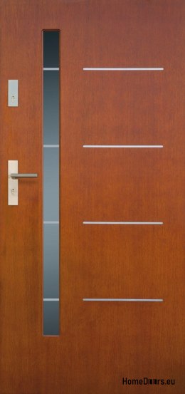 Exterior doors wooden panel DP9 72mm warm