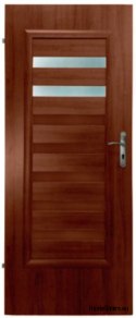 Bathroom doors with interior glass Szeloba 80