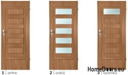 Bathroom doors with interior glass Oxen 80