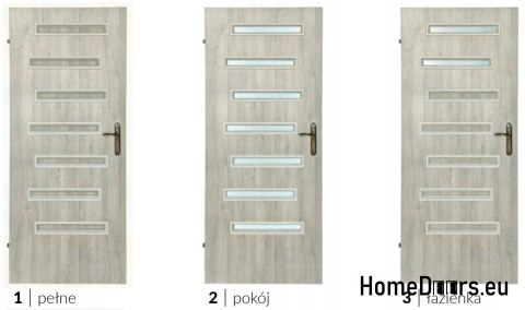 Bathroom doors with interior glass Sargos 60 Bathroom doors with interior glass Sargos 60