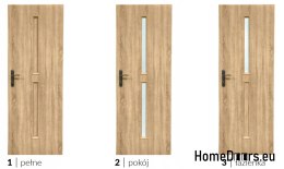 Bathroom doors with interior glass Donta 90