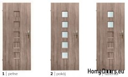 Bathroom doors with interior glass Hamal 60
