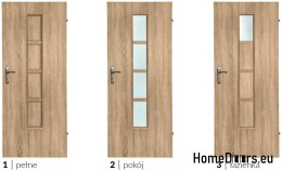 Bathroom doors with interior glass Jantar 90