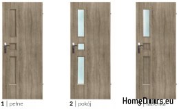 Bathroom doors with interior glass Modo 70