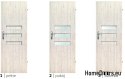 Bathroom doors with interior glass Oris 60