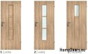 Bathroom doors with interior glass Suri 80