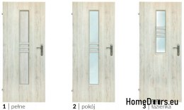 Bathroom doors with interior glass Vega 80