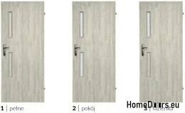 Bathroom doors with glass Aseida 60