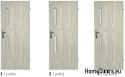 Bathroom door with glass Aseida 80