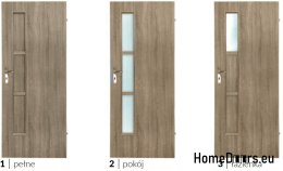 Bathroom doors with interior glass Kodi 60
