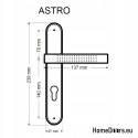 KLAMKA DRZWIOWA PRZEBICIE WC ASTRO PATYNA