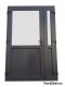 EXTERIOR DOORS PVC ANTHRACITE 160x210 DOUBLE-LEAF