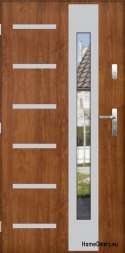 Exterior door THICK 72 WARM WITH MIRROR 90 inox