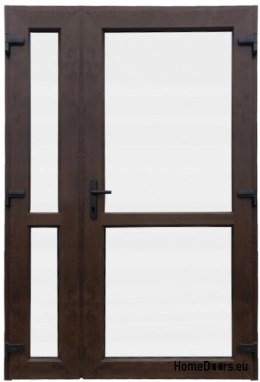 EXTERIOR DOORS PVC WALNUT 160x210 DOUBLE-LEAF