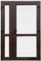 EXTERIOR DOORS PVC WALNUT 160x210 DOUBLE-LEAF