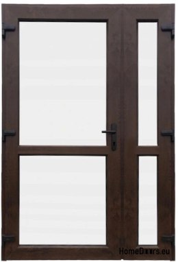 EXTERIOR DOORS PVC WALNUT 160x210 DOUBLE-LEAF