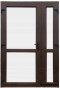 EXTERIOR DOORS PVC WALNUT 160x210 DOUBLE-LEAF