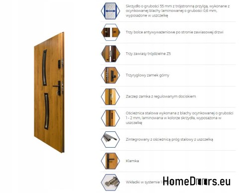 Custom-made solid door FOAM 55mm warm 100 Custom-made solid door FOAM 55mm warm 100