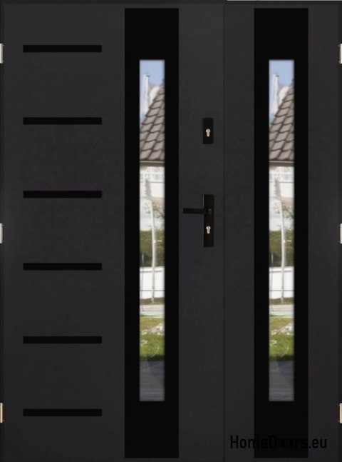 Double-leaf door with mirror thick 72 mm 150 L