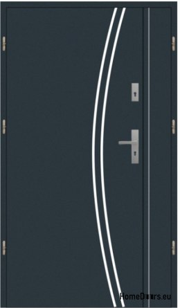 Double-leaf exterior door 120 Right inox