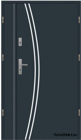 Double-leaf exterior door 130 Left inox