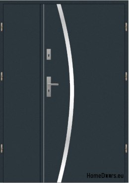 Double-leaf exterior door 190 Right inox
