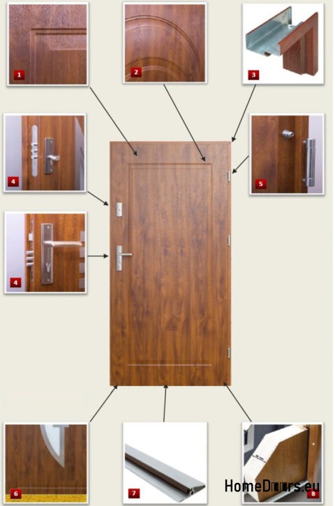 POLISH EXTERIOR DOORS T01 55 mm polystyrene 80 POLISH EXTERIOR DOORS T01 55 mm polystyrene 80