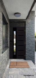 Double-leaf door with mirror thick 72 mm 130 L