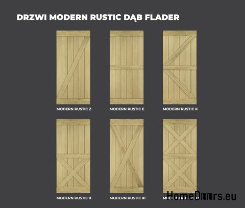 DRZWI PRZESUWNE MODERN RUSTIC XX DĄB FLADER 80
