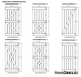 DRZWI PRZESUWNE MODERN RUSTIC E DĄB CRACK 80