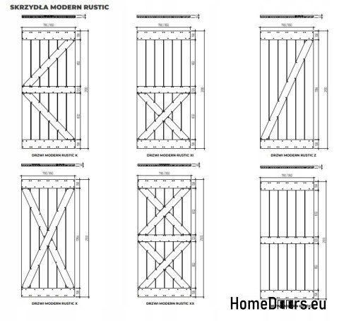 DRZWI PRZESUWNE MODERN RUSTIC Z DĄB CRACK 80