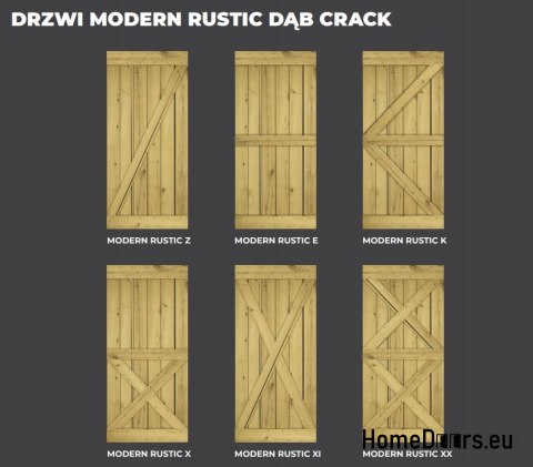 DRZWI PRZESUWNE MODERN RUSTIC Z DĄB CRACK 80