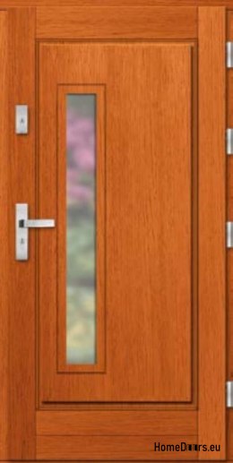 Wooden exterior door oak 74 mm PELA