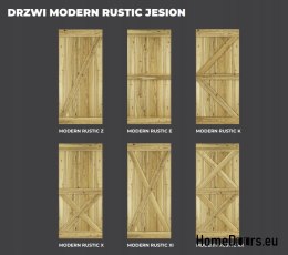 DRZWI PRZESUWNE MODERN RUSTIC Z JESION SĘKATY 80