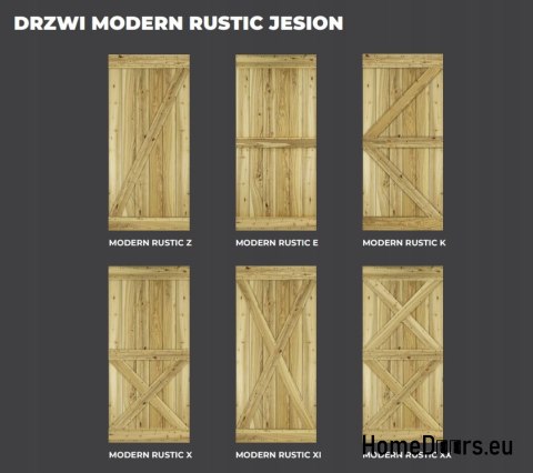 DRZWI PRZESUWNE MODERN RUSTIC Z JESION SĘKATY 90