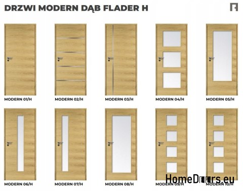DRZWI WEWNĘTRZNE MODERN 08H DĄB FLADER 70 DRZWI WEWNĘTRZNE MODERN 08H DĄB FLADER 70