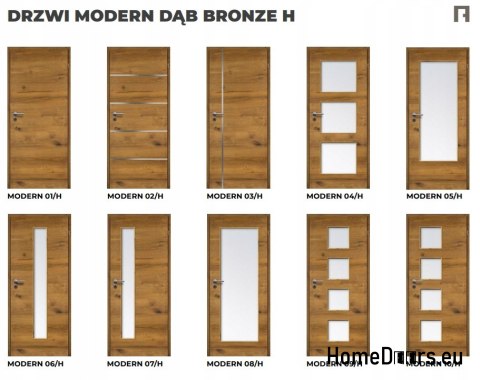 DRZWI WEWNĘTRZNE MODERN 10H DĄB BRONZE 90 DRZWI WEWNĘTRZNE MODERN 10H DĄB BRONZE 90