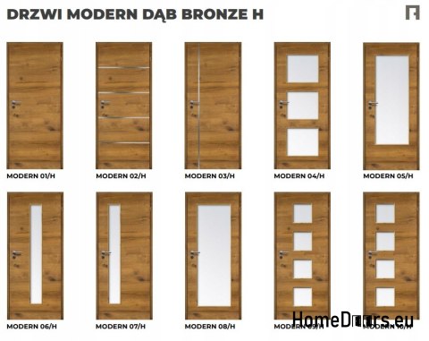 DRZWI WEWNĘTRZNE MODERN 02H DĄB BRONZE 60