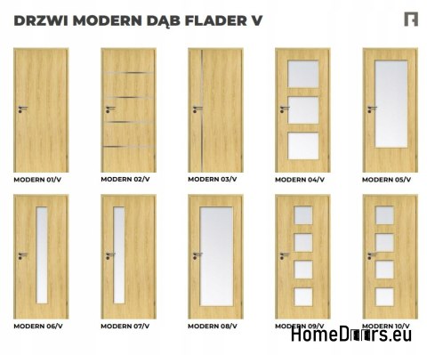 DRZWI WEWNĘTRZNE MODERN 09V DĄB FLADER 90