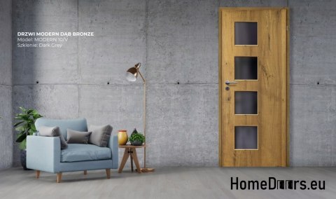 DRZWI WEWNĘTRZNE MODERN 10V DĄB BRONZE 80