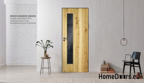 DRZWI WEWNĘTRZNE MODERN 07V JESION SĘKATY 60
