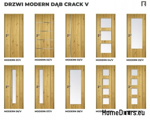 DRZWI WEWNĘTRZNE MODERN 01V DĄB CRACK 60