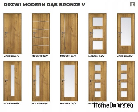 DRZWI WEWNĘTRZNE MODERN 02V DĄB BRONZE 70