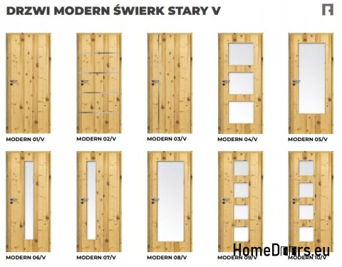 DRZWI WEWNĘTRZNE MODERN 02V ŚWIERK STARY 60 DRZWI WEWNĘTRZNE MODERN 02V ŚWIERK STARY 60