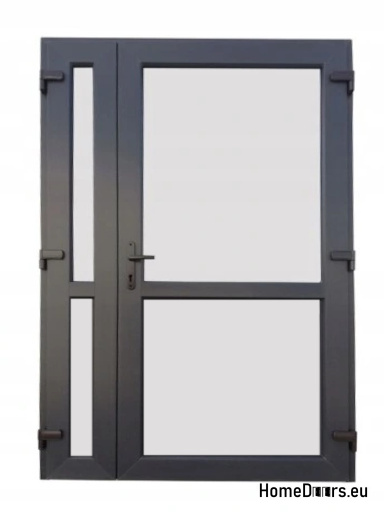 DRZWI ZEWN. PCV ANTRACYT 125x210 DWUSKRZYDŁOWE