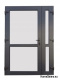 EXTERIOR DOORS PVC ANTHRACITE 160x210 DOUBLE-LEAF