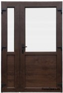 EXTERIOR DOORS PVC WALNUT 180x210 DOUBLE-LEAF